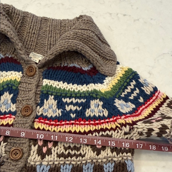 Y2K American Eagle Chunky Hand Knit Multicolor Sweater Size Medium - Picture 4 of 7